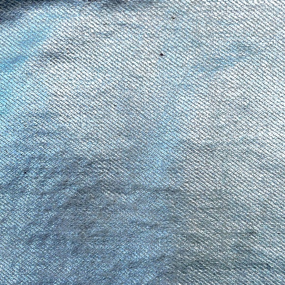 ZARA CHROME / METALLIC SILVER DIPPED BOYFRIEND DENIM JEANS -6 🔥🤘 - Picture 4 of 12